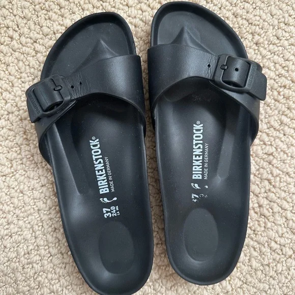 Birkenstock Madrid EVA Black Sandals Size 37 Women’s 6 Waterproof Lightweight - Picture 2 of 6